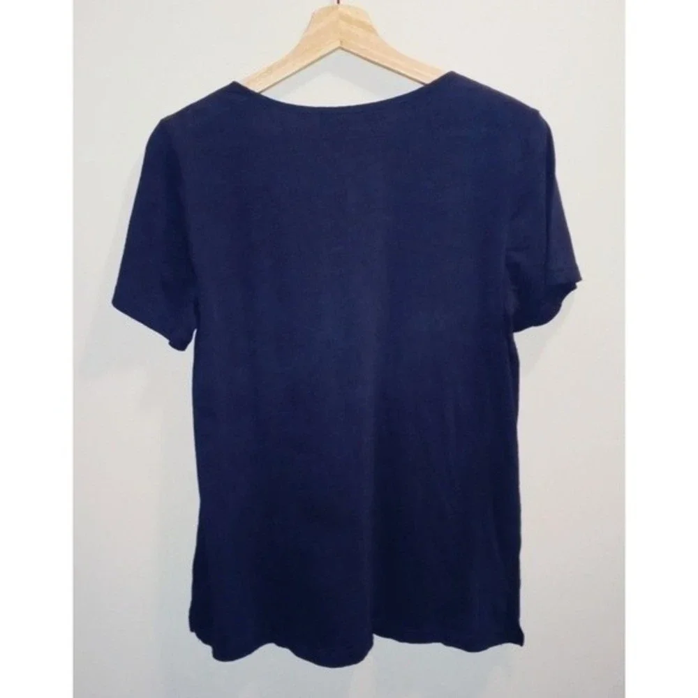 Erika Ophelia‎ Navy Blue Top Front Tie - Picture 6 of 6